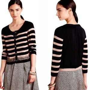 Nwt‎ Anthropologie  stripped button up sweater